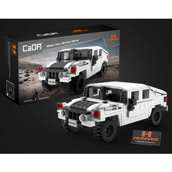Klocki techniczne CaDA 328 el. Humvee pojazd wojskowy 1:24 dla dzieci 8+
